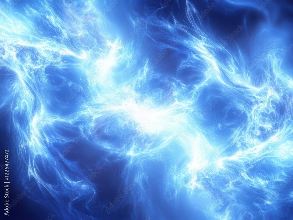 intense electric blue flame forming abstract patterns and tendrils against pristine white background, captured in high-speed photography intense electric blue flame forming abstract patterns and tendrils against pristine white background, captured in high-speed photography