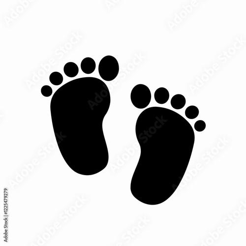 foot prints on white background