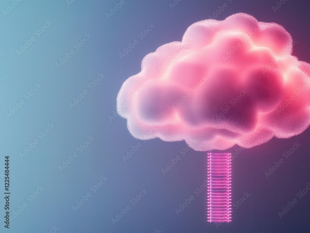 Encrypted genetic data represented as glowing locks and DNA holograms securely stored in a vibrant cloud system Encrypted genetic data represented as glowing locks and DNA holograms securely stored in a vibrant cloud system