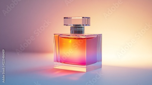 Wallpaper Mural Elegant Glass Perfume Bottle with Gradient Color and Soft Lighting Torontodigital.ca