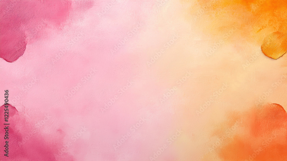 Fototapeta premium Soft pink and orange abstract background with smooth gradient hues
