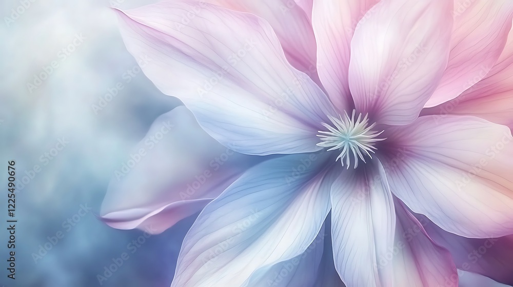 Fototapeta premium Delicate Pastel Flower Soft Petals Close Up