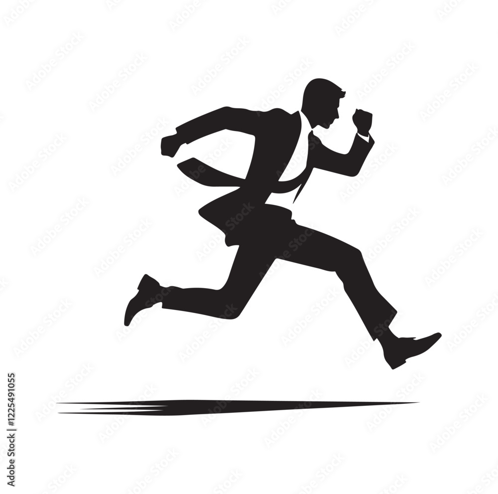businessman running silhouette vector illustration businessman running silhouette vector illustration