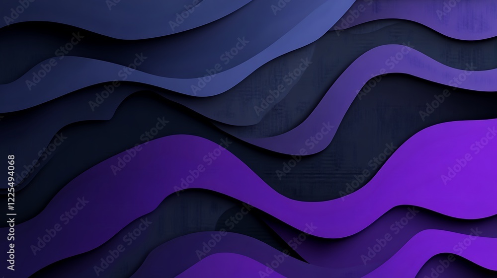 Obraz premium Abstract Purple and Blue Wave Pattern Design