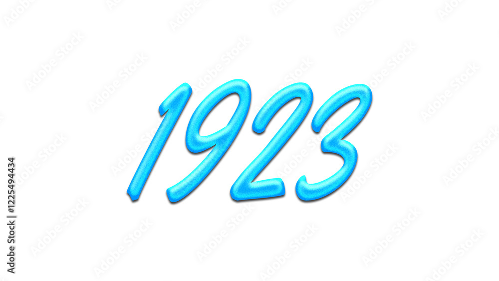 Glowing blue effect of number 1923 on white background. Glowing blue effect of number 1923 on white background.