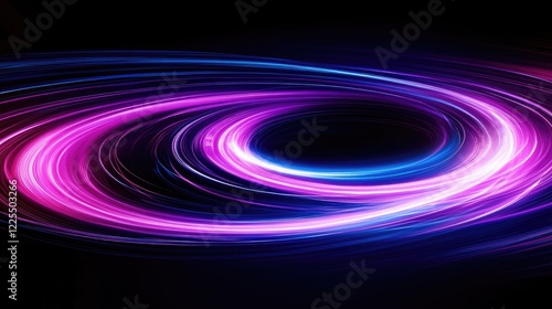 Abstract Swirling Light Trails in Pink Purple and Blue