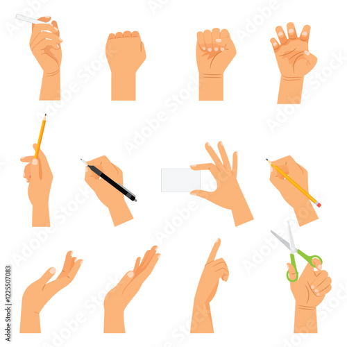 : The image shows various hand gestures, including hands forming hearts, praying, holding, and making different shapes. It is interesting as it depicts universal symbols of love, unity, and prayer.