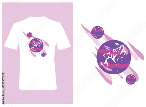  Abstract t-shirt design for both men and women