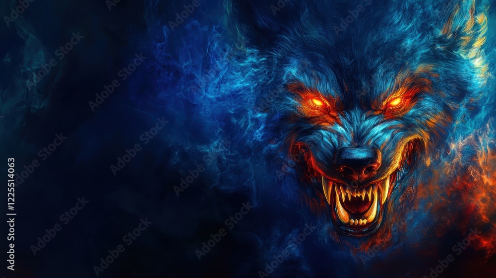 Fiery Wolf in Smoke Fiery Wolf in Smoke
