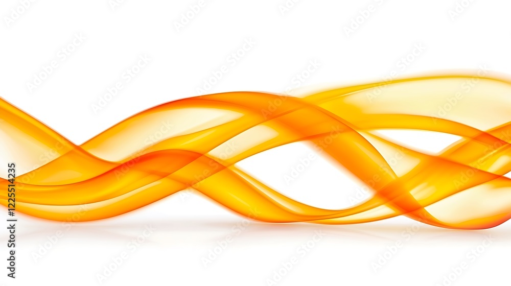 Naklejka premium Abstract Orange Waves