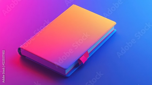 Wallpaper Mural Vibrant Gradient Book With Pink Bookmark Torontodigital.ca