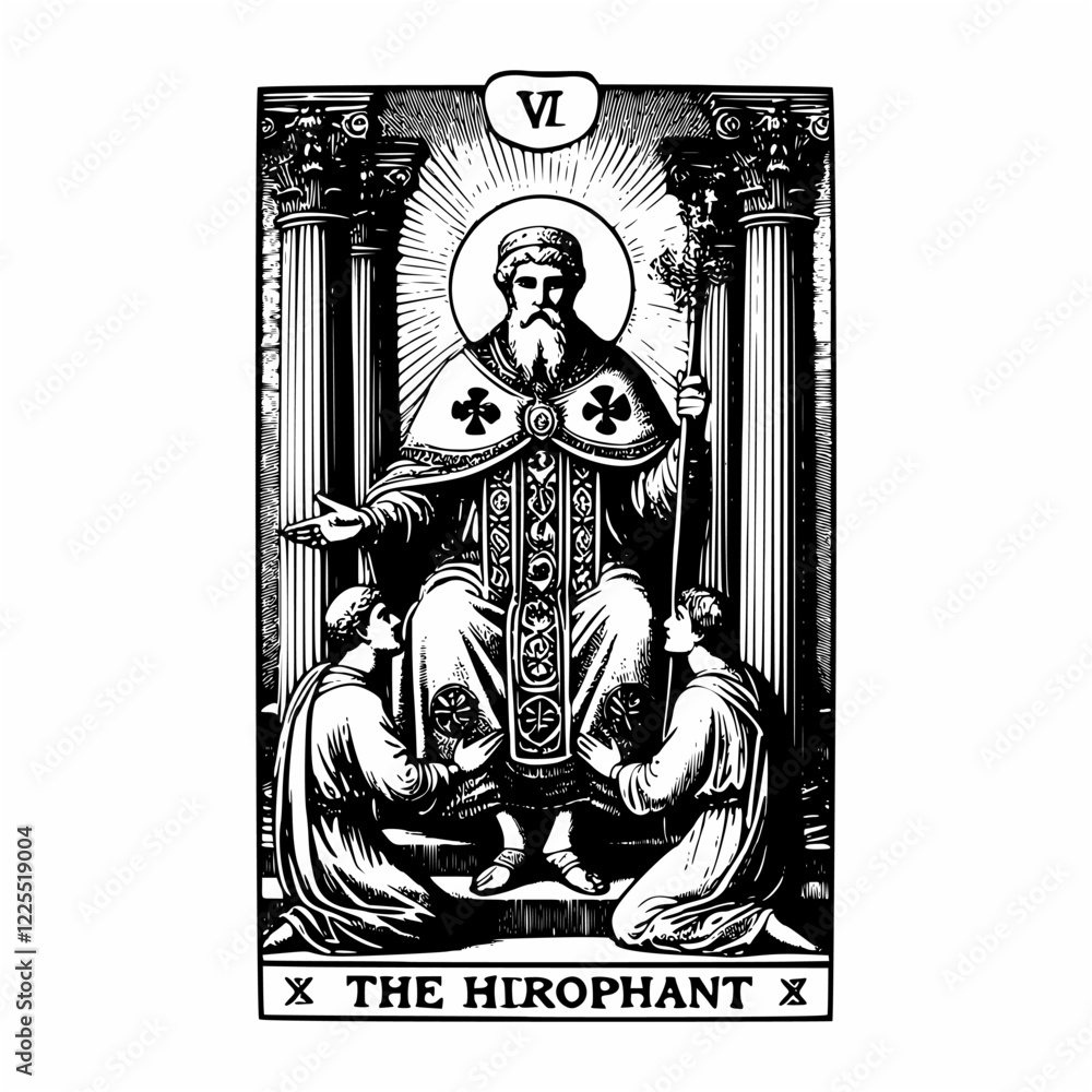 Fototapeta premium The Hierophant: A Spiritual Guide in Tarot