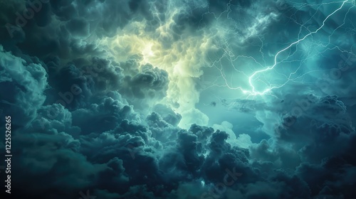 Wallpaper Mural Summer Storm with Thunder, Lightning, and Dark Clouds Torontodigital.ca