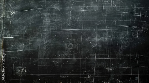 Texture of a black chalkboard with erased writing for text advertisement.