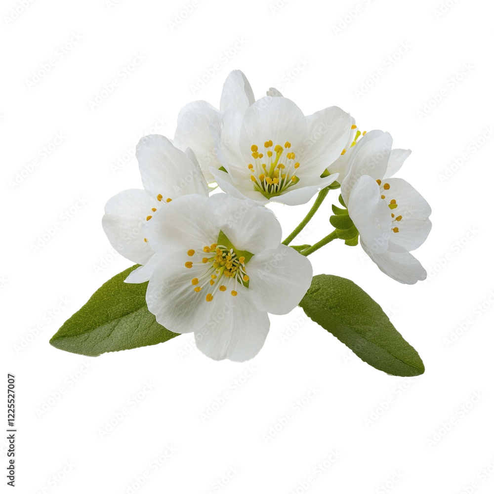 Obraz premium White flower isolated on transparent or white background. Cut out