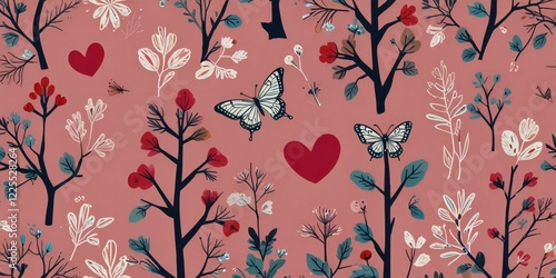 pattern with leaves