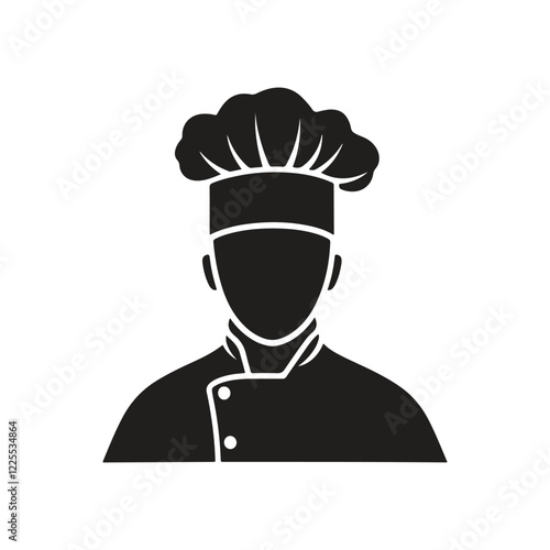 Minimalist chef Silhouette Icon