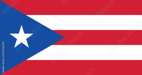 Puerto Rico (1952–1995) Flag Vector Illustration Premium Quality