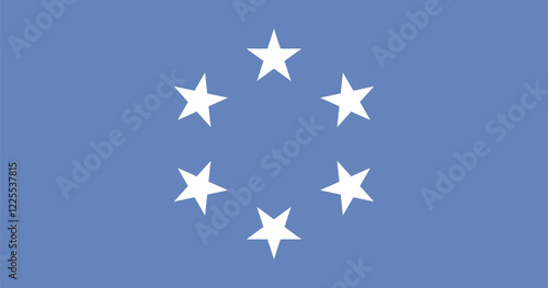 Trust Territory of Pacific Islands Flag Vector Illustration Premium Quality