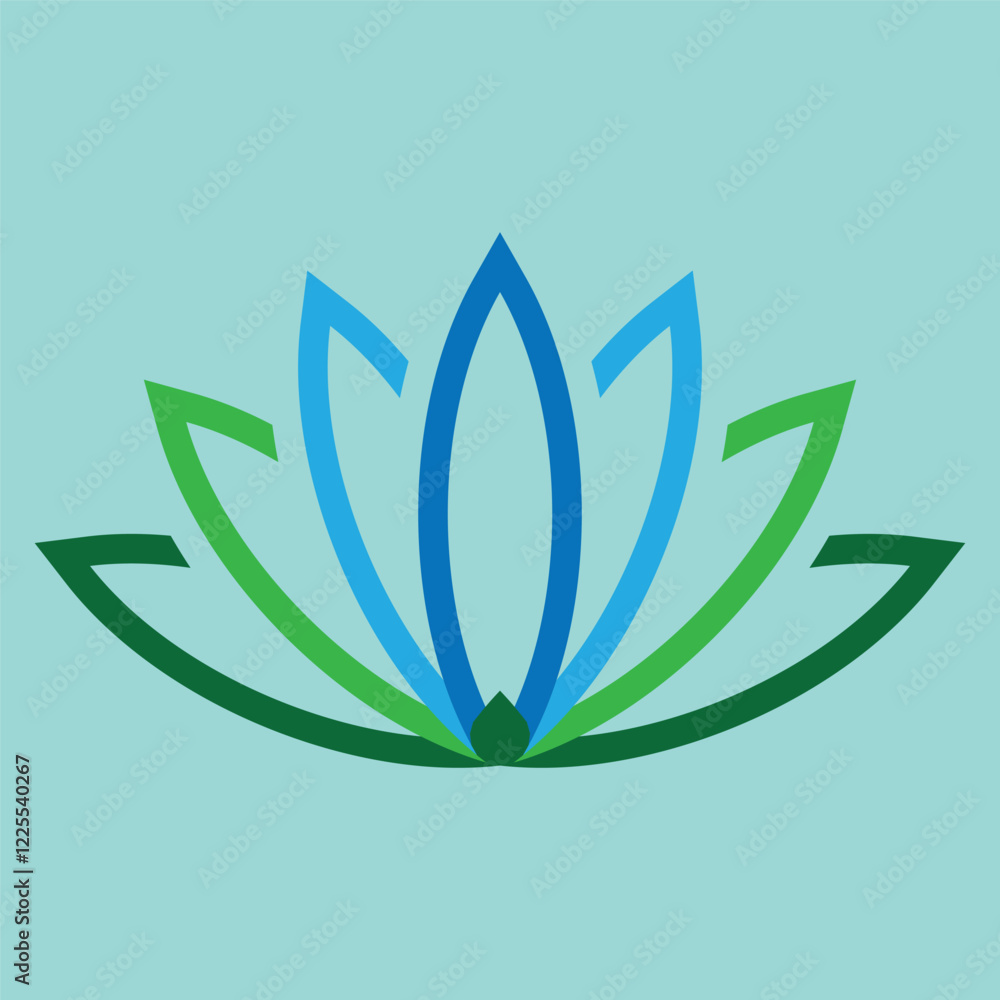 Elegant lotus flower vector, ideal for minimalist designs, prints, logo Elegant lotus flower vector, ideal for minimalist designs, prints, logo