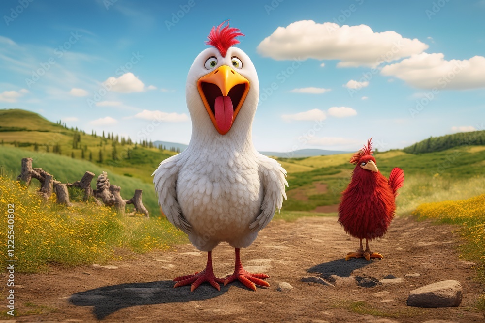 Fototapeta premium free range rooster