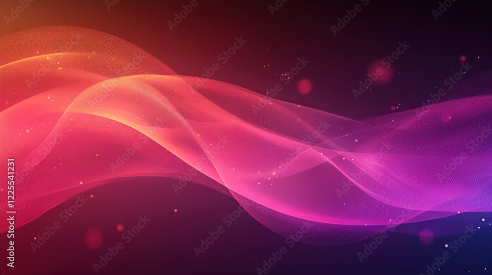 Abstract Pink and Orange Wave Design With Sparkle Abstract Pink and Orange Wave Design With Sparkle