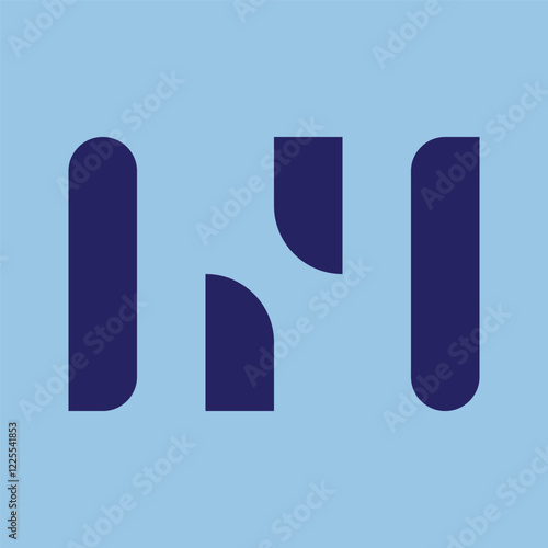 h4 unique simple mordarn logo