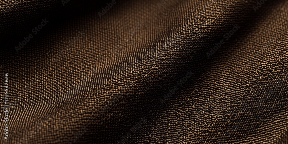Dark brown woven fabric close up Dark brown woven fabric close up