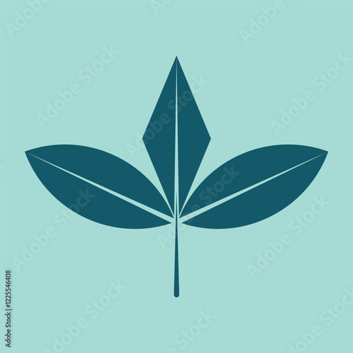  three leaf simple unique eco logo.