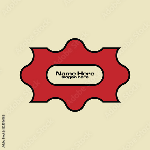  unique rectangular batch type company logo