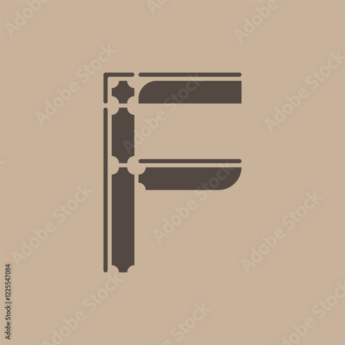 : abstract premium F business logo