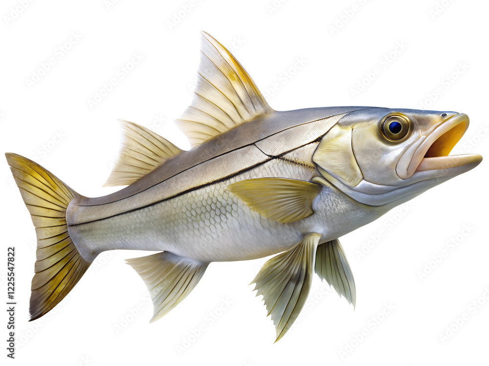 Fototapeta premium snook fish isolated on white background