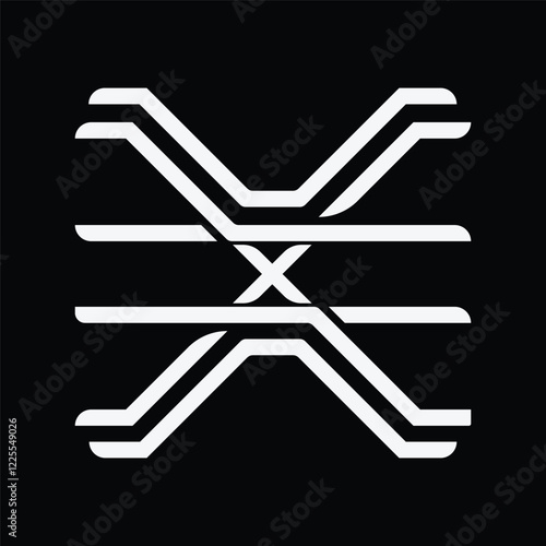 Creative simple logo design letter X.
