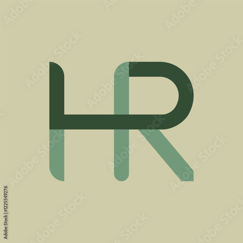 creative simple modern abstract h r j corporate business logo