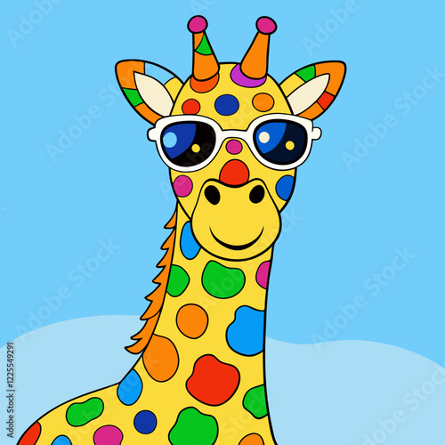 giraffe cartoon illustration