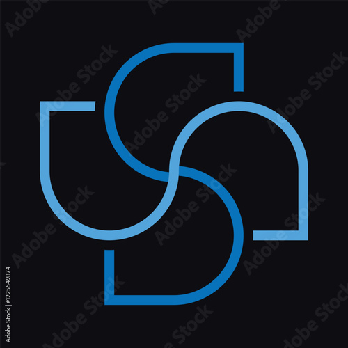  double S vector logo for business