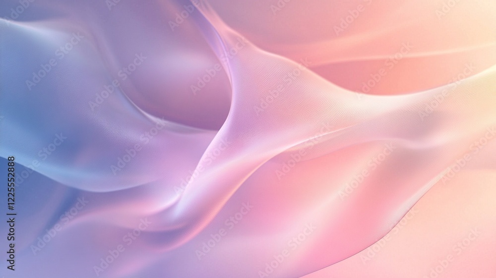 Obraz premium Abstract Pastel Waves Flowing Softly