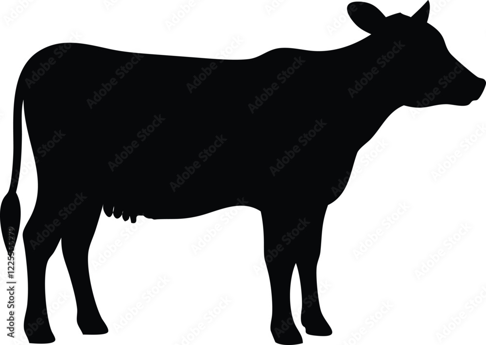a cow silhouette vector design a cow silhouette vector design