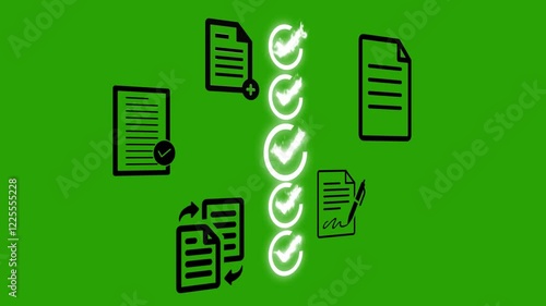 work document in air 