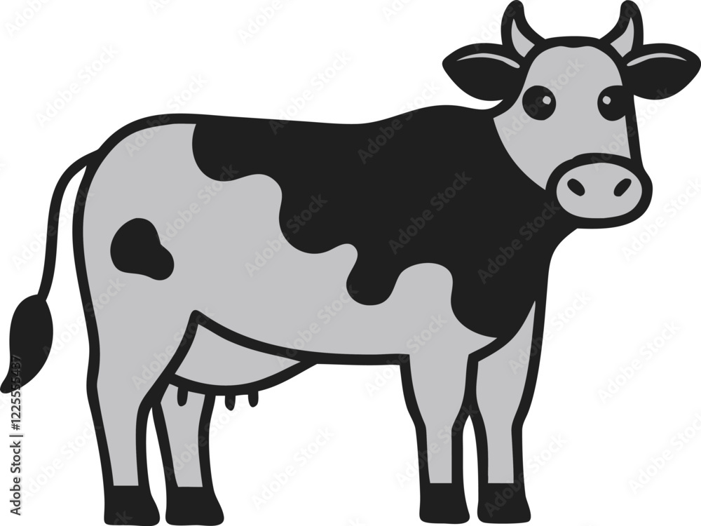 Fototapeta premium a cow silhouette vector design