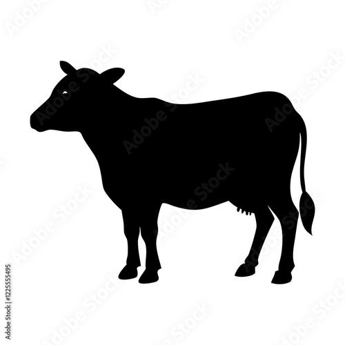 a nice cow silhouette vector style image