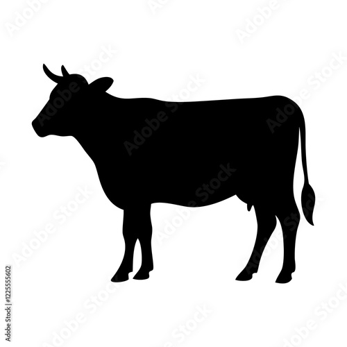 a nice cow silhouette vector style image