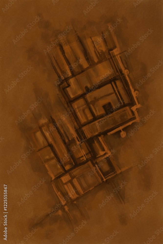 Abstract image for printing - digital painting. Painted on a tablet. Abstract image for printing - digital painting. Painted on a tablet.