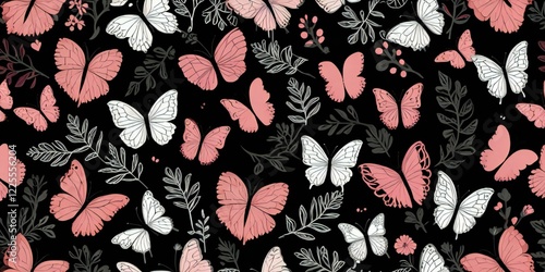Wallpaper Mural seamless pattern with flowers Torontodigital.ca