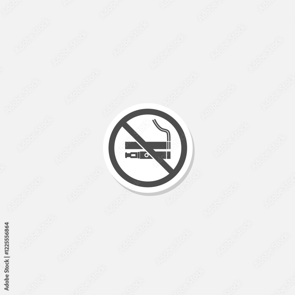 No smoking no vaping sign sticker isolated on gray background No smoking no vaping sign sticker isolated on gray background