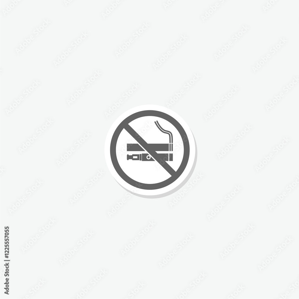 No smoking no vaping sign sticker isolated on gray background No smoking no vaping sign sticker isolated on gray background