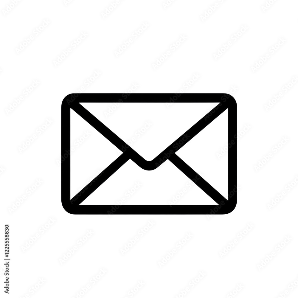 A simple line drawing of an envelope icon, with black lines on a white background, transparent, alpha background png A simple line drawing of an envelope icon, with black lines on a white background, transparent, alpha background png