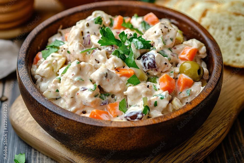 Simple and Healthy Chicken Salad with Vegetables and Olives for a Quick and Delicious Meal Simple and Healthy Chicken Salad with Vegetables and Olives for a Quick and Delicious Meal