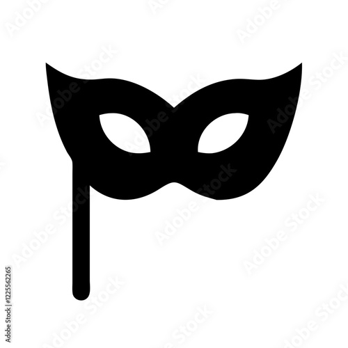 Masquerade mask icon representing mystery and celebration in a minimalistic design