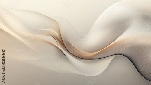 Abstract Beige and Brown Wave Design